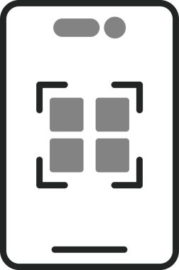 QR Kod simgesi modern vektör illüstrasyonu