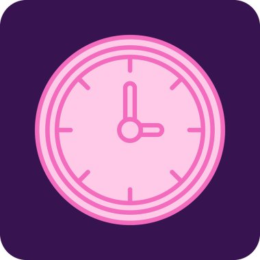 Saat web simgesi, vektör illüstrasyonu