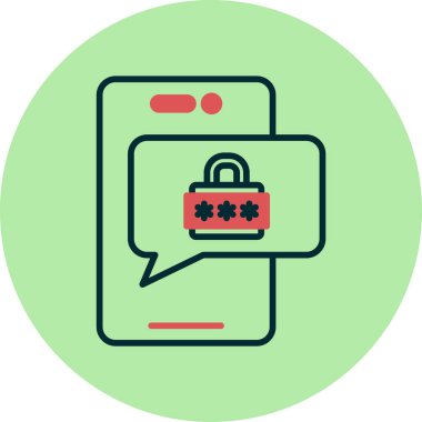 Akıllı telefon kilidi simgesi. Web simgesi basit illüstrasyon