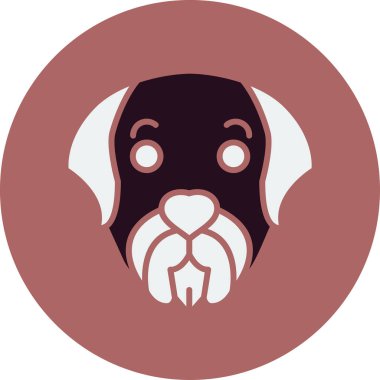 Pudelpointer dog icon, vector illustration clipart