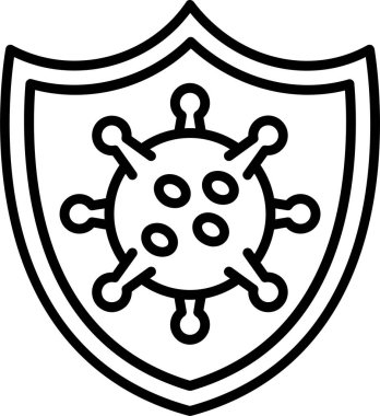 Virüs Kalkanı vektör illüstrasyonu 