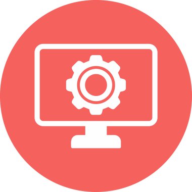 düz ayar simgesi, vektör illüstrasyonu