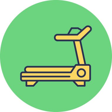 Koşu bandı web simgesi, basit vektör illüstrasyonu