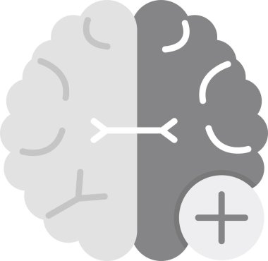 beyin ikonu vektör illüstrasyonu