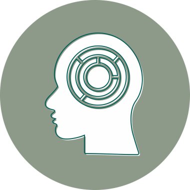 Labirent. Web simgesi basit illüstrasyon