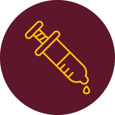 Aşı şırınga vektör simgesi