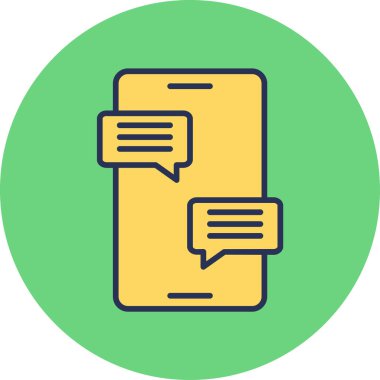 Sohbet mesajı vektör illüstrasyonu