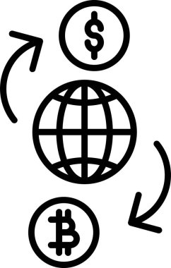 para birimi değişim simgesi ana hat biçiminde