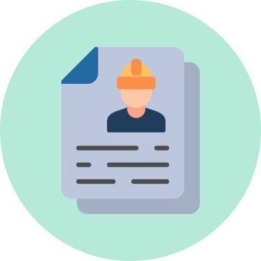 Minimalist bir dizaynda bir belge simgesinin vektör illüstrasyonu.