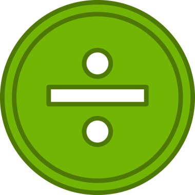 Bölme düğmesinin basit doğrusal çizimi