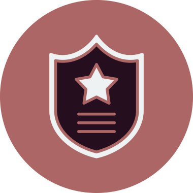 Polis rozeti. Web simgesi basit illüstrasyon