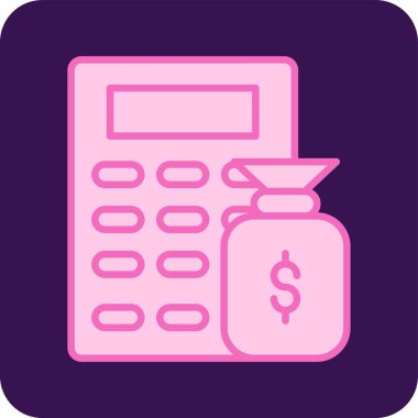 Bütçe simgesinin temel doğrusal çizimi