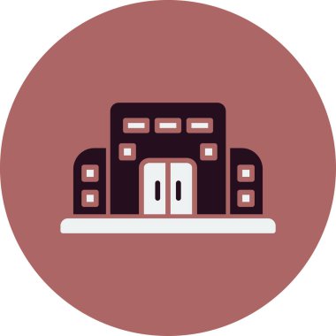 Alışveriş merkezi simgesinin basit vektör illüstrasyonu 