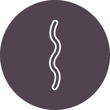 Treponema Pallidum Bakterisi. Beyaz Arkaplanda Vektör Simgesi 