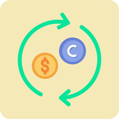 Değiş tokuş Web simgesi basit illüstrasyon