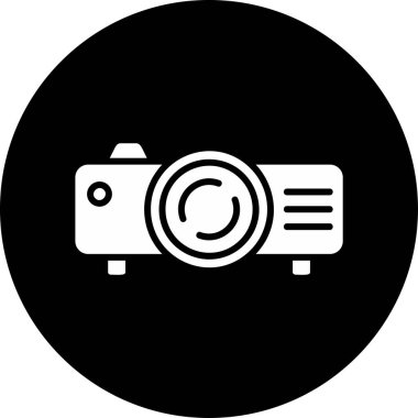 Projektör. Web simgesi basit illüstrasyon