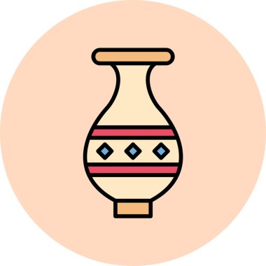 Vazo. Web simgesi basit illüstrasyon