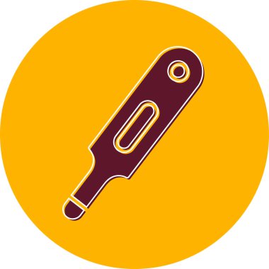 düz termometre ikon vektör çizimi