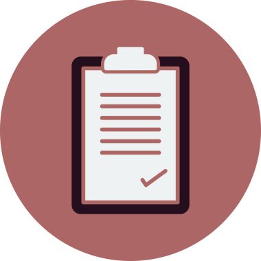 Dijital platformlar için dizayn edilmiş bir kontrol listesi simgesinin temsili.