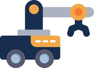 Robot kollu elektronik cihazın kavramsal doğrusal çizimi