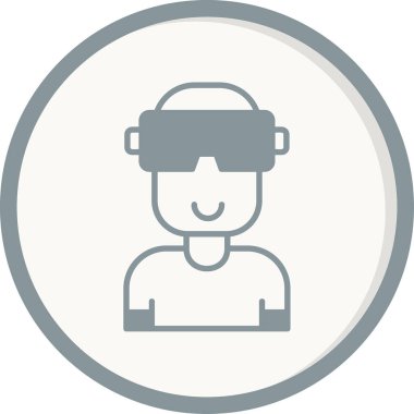 Vr oyun simgesi vektör illüstrasyonunu glesses