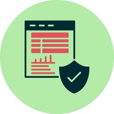 Güvenilir. Web simgesi basit illüstrasyon