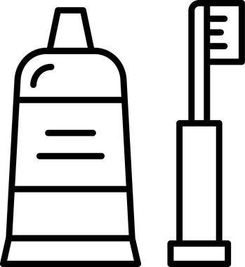 Diş Temizleme simgesi vektör illüstrasyonu 
