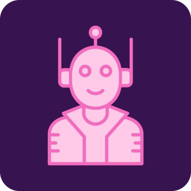 Çizgi film için robot oyuncak resmi, vektör illüstrasyonu