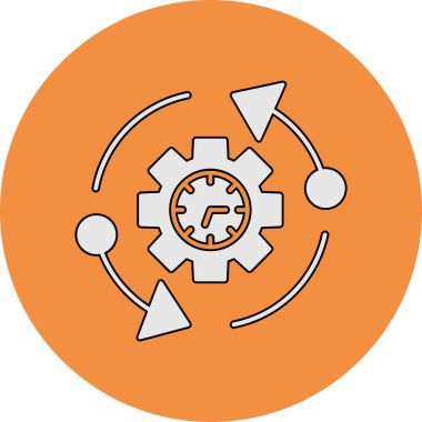 Verimlilik. Web simgesi basit illüstrasyon