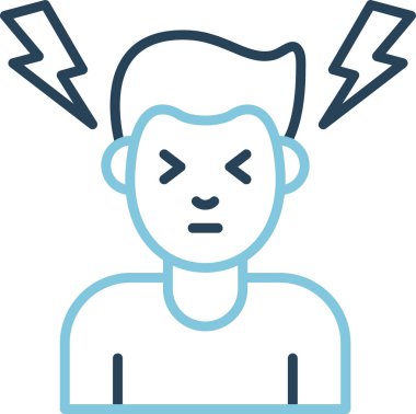 Anksiyete web simgesi vektör illüstrasyonu