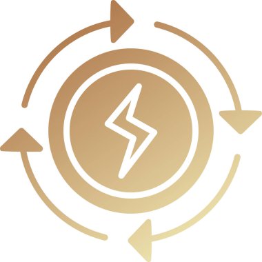 Yenilenebilir Enerji, eko enerji ikonu vektör çizimi