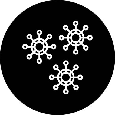 Bakteriler. Web simgesi basit illüstrasyon 