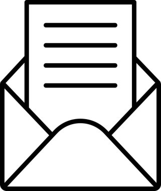 E-posta. Web simgesi basit illüstrasyon 