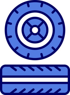 araba tekerlekleri ikon vektör illüstrasyonu