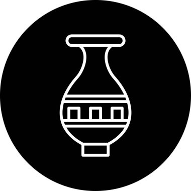 Vazo. Web simgesi basit illüstrasyon