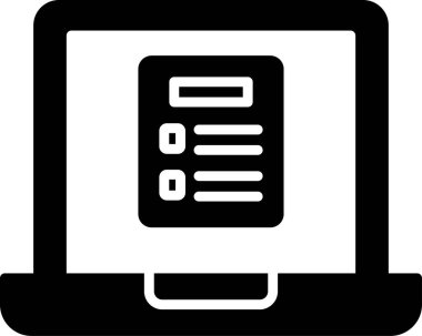 dizüstü bilgisayar simgesi, vektör illüstrasyonu basit tasarım