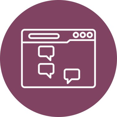 Sohbet mesajı vektör illüstrasyonu