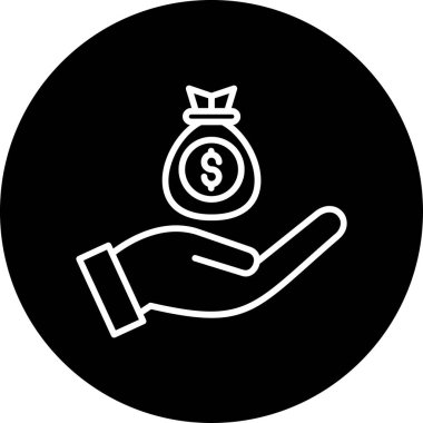  Gelir. Web simgesi basit illüstrasyon