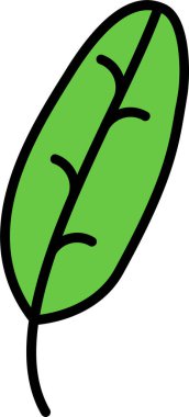 Muz Yaprağı simgesi, vektör illüstrasyonu  