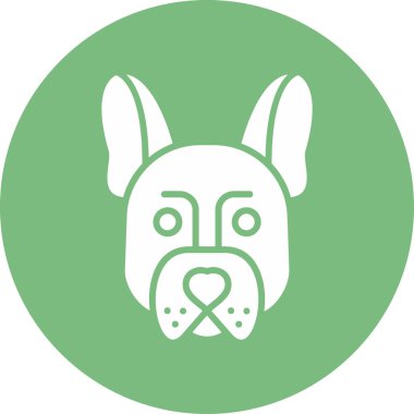 Uygulama veya web tasarımı için Fransız Bulldog simgesi, dijital arayüzlerinize biraz cazibe ve karakter katmak için mükemmel 