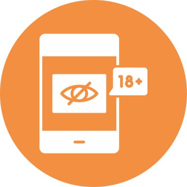 Yetişkin web simgesi vektör illüstrasyonu