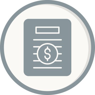 Fatura. Web simgesi basit illüstrasyon 