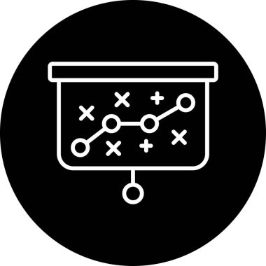 Strateji iş simgesi, vektör illüstrasyonu