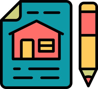 Contract web icon, vector illustration