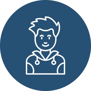 erkek avatar simge vektör çizim 