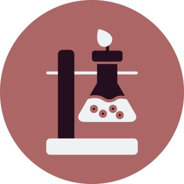 Kimyasal deney simgesinin vektör çizimi 