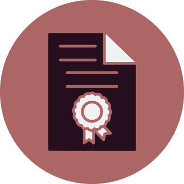 Sertifika. Web simgesi basit illüstrasyon 