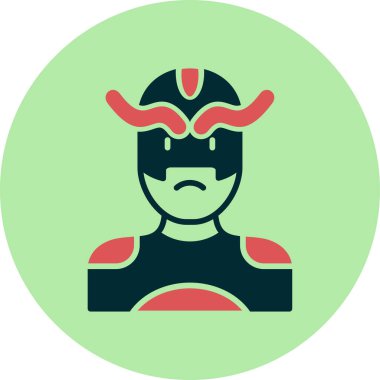 Süper kahraman ağ simgesi, vektör illüstrasyonu