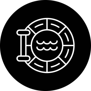 Porthole web simgesinin vektör illüstrasyonu