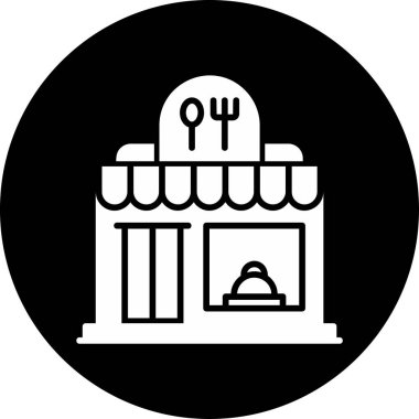 Restoran dairesi simgesi, vektör çizimi 